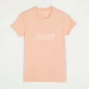 Embroidered Peach Mono T-shirt
