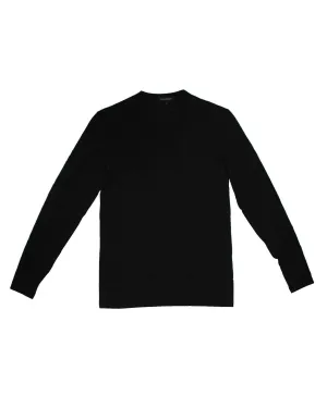 Ermenegildo Zegna Long Sleeve T-Shirt Black Undershirt S REDUCED - SALE