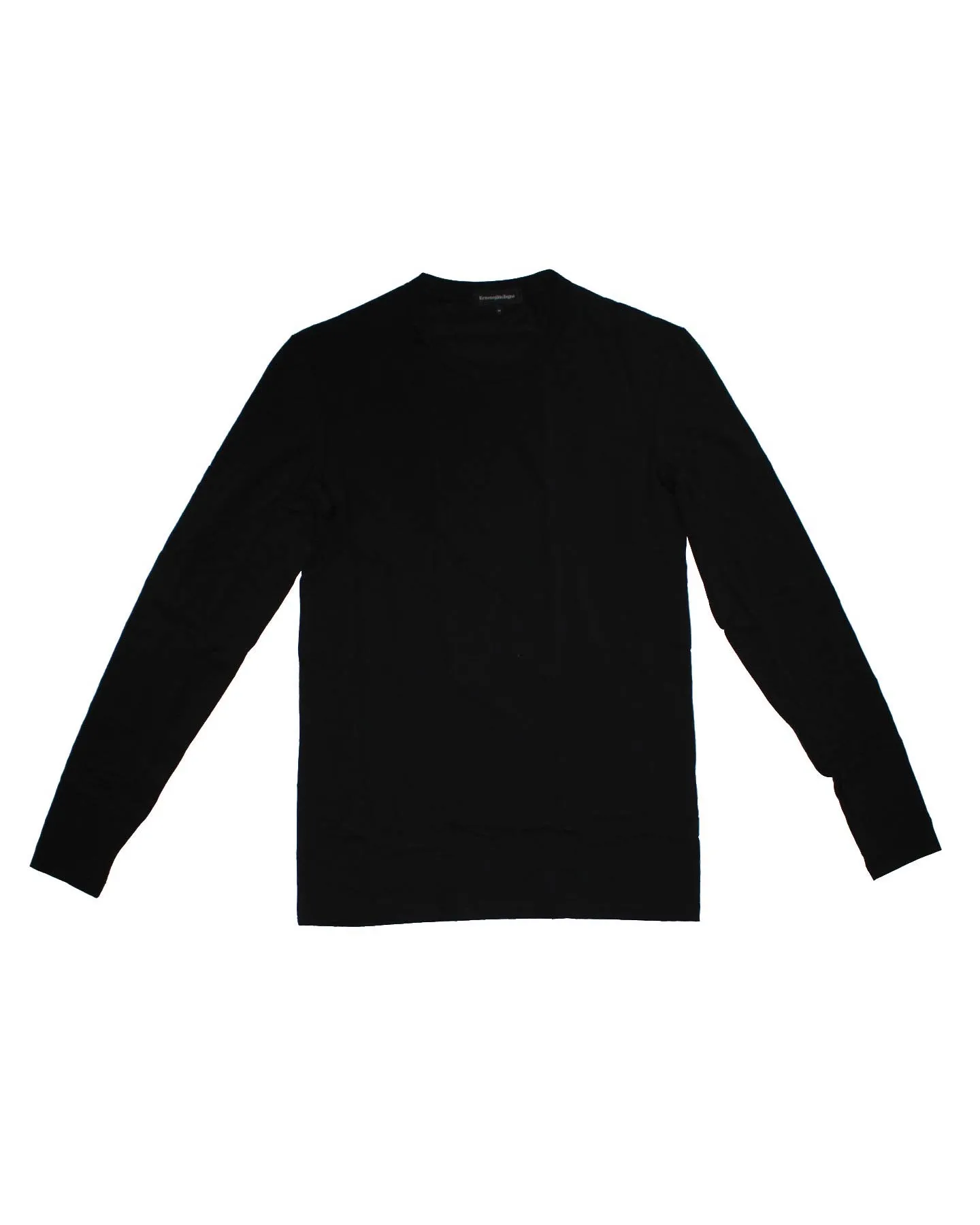 Ermenegildo Zegna Long Sleeve T-Shirt Black Undershirt S REDUCED - SALE