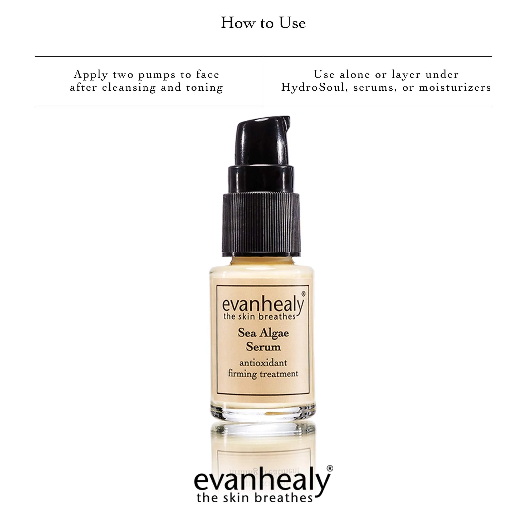 evanhealy Sea Algae Anti Wrinkle Serum for Sensitive Skin | Lightweight Firming Face Serum Anti Aging | Facial Serum with Hyaluronic Acid & Botanical Extracts