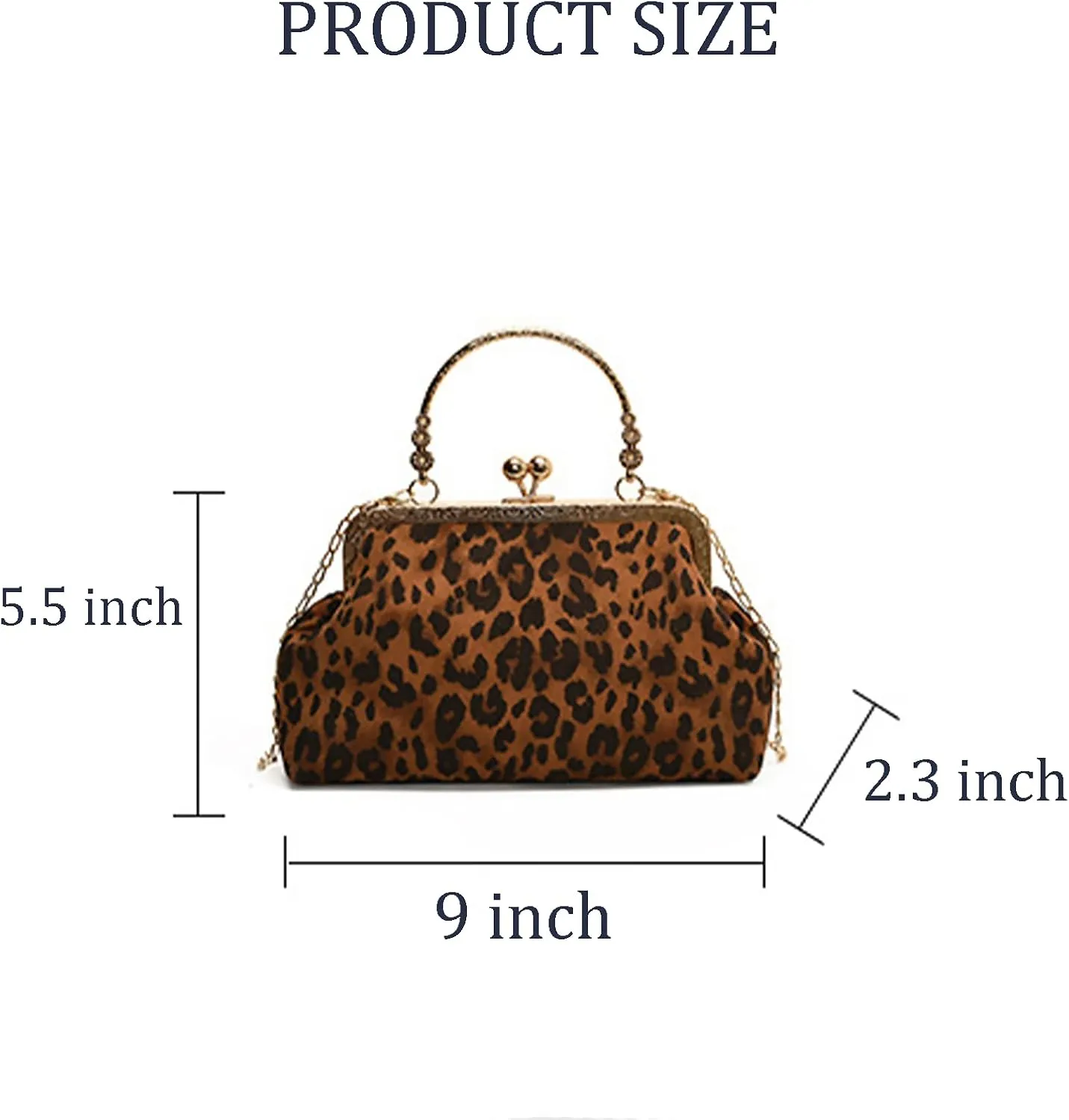 Evening Bag Small Clutch Purses Leopard Purse Formal Wedding Handbag for Women Fashion Crossbody Bags With Chain