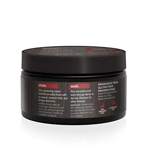 Every Man Jack Hair Styling Grooming Cream | Casual Hold For Most Hair Lengths, Naturally Derived, Cruelty-Free Mens Styling Cream | 3.4-ounce Twin Pack - 2 tins