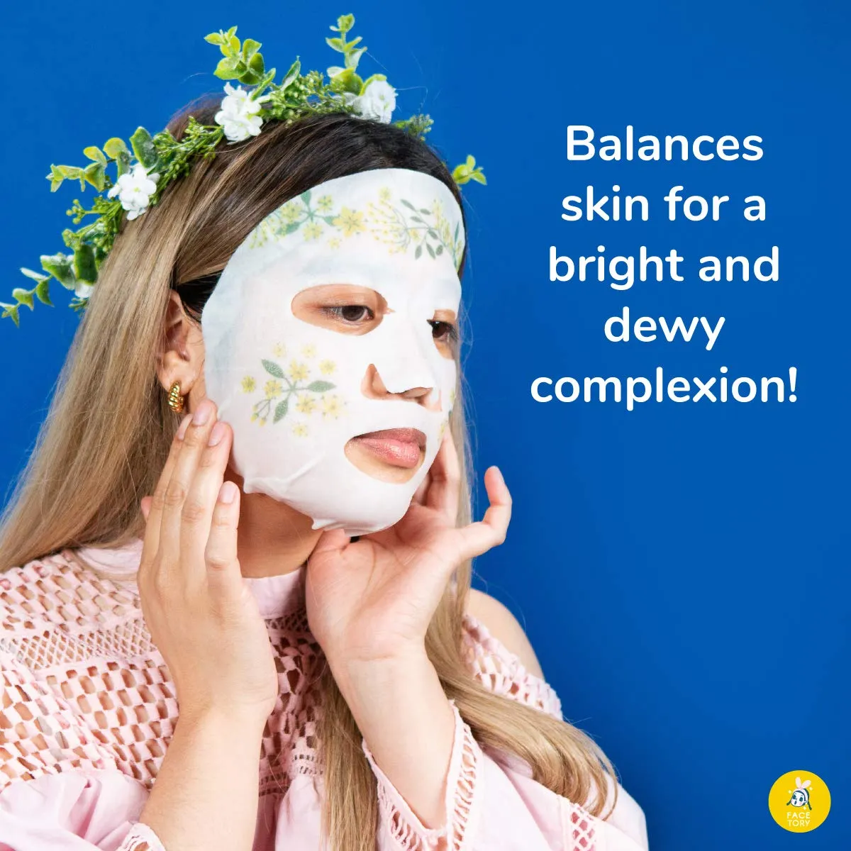 FaceTory Dream Garden Elderflower Mask (Pack of 10)- Rejuvenating and Illuminating Facial Sheet Mask