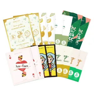 FaceTory Fall Basics Sheet Mask Bundle (16 Sheet Masks) Calming, Hydrating, Balancing, Moisturizing | For All Skin Types