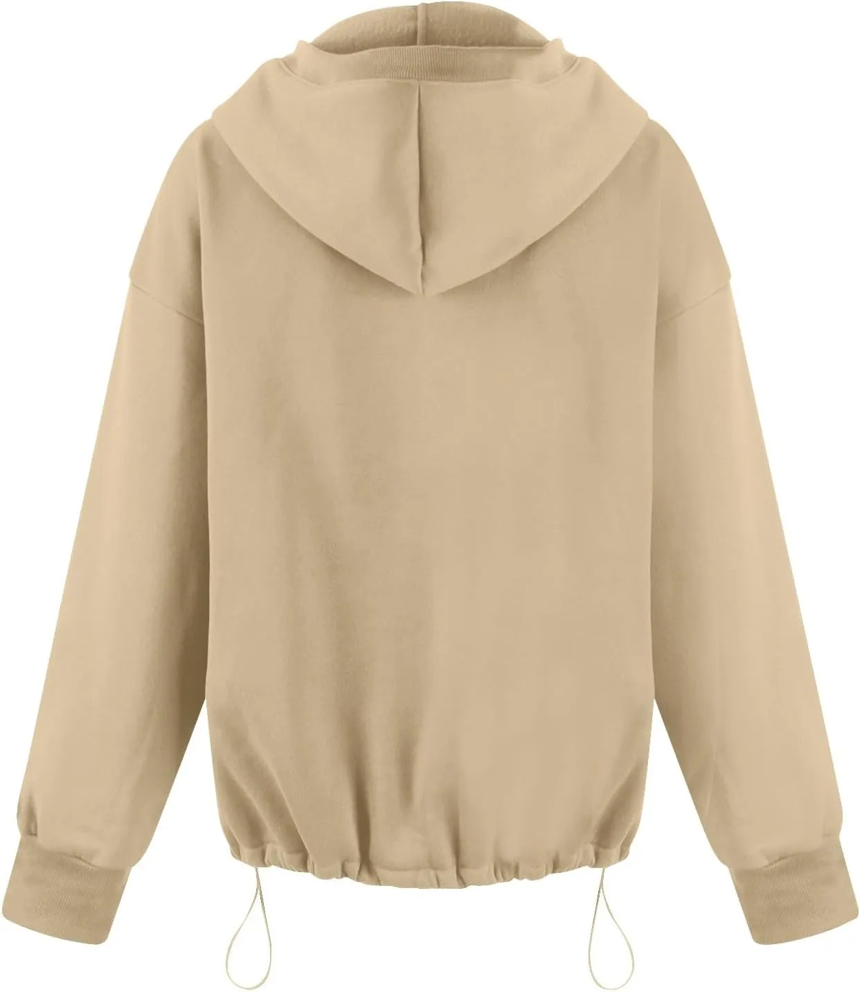 Fall Casual Hoodies for Women Casual Loose Quarter Zip Up Hooded Long Sleeve Pullovers Solid Color Workout Sweatshirt