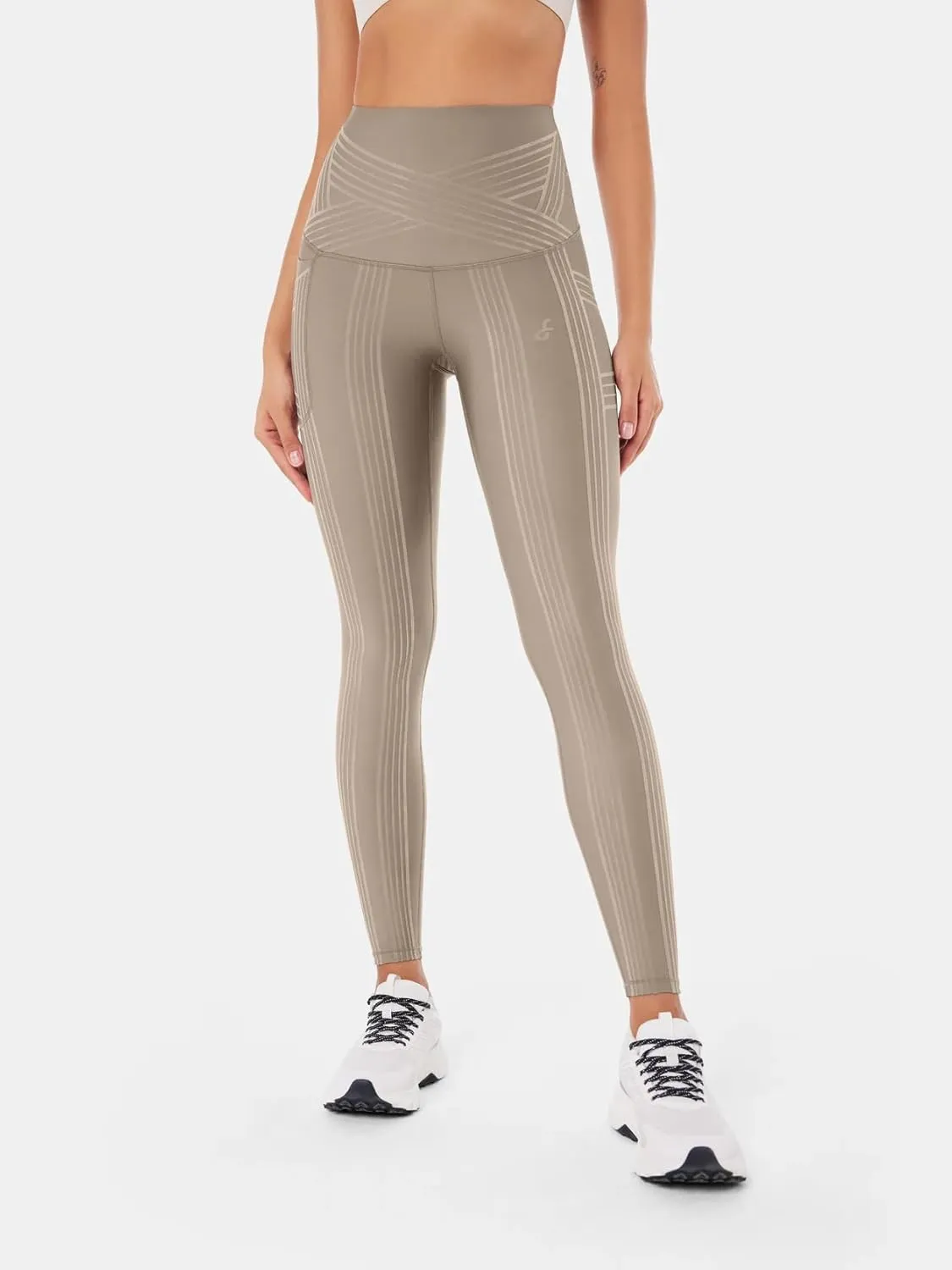 Fanka Women's Powerband Resistance Leggings (Reversible Wear)