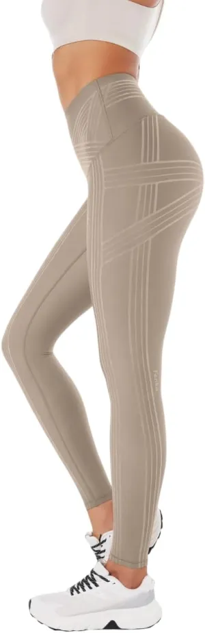 Fanka Women's Powerband Resistance Leggings (Reversible Wear)