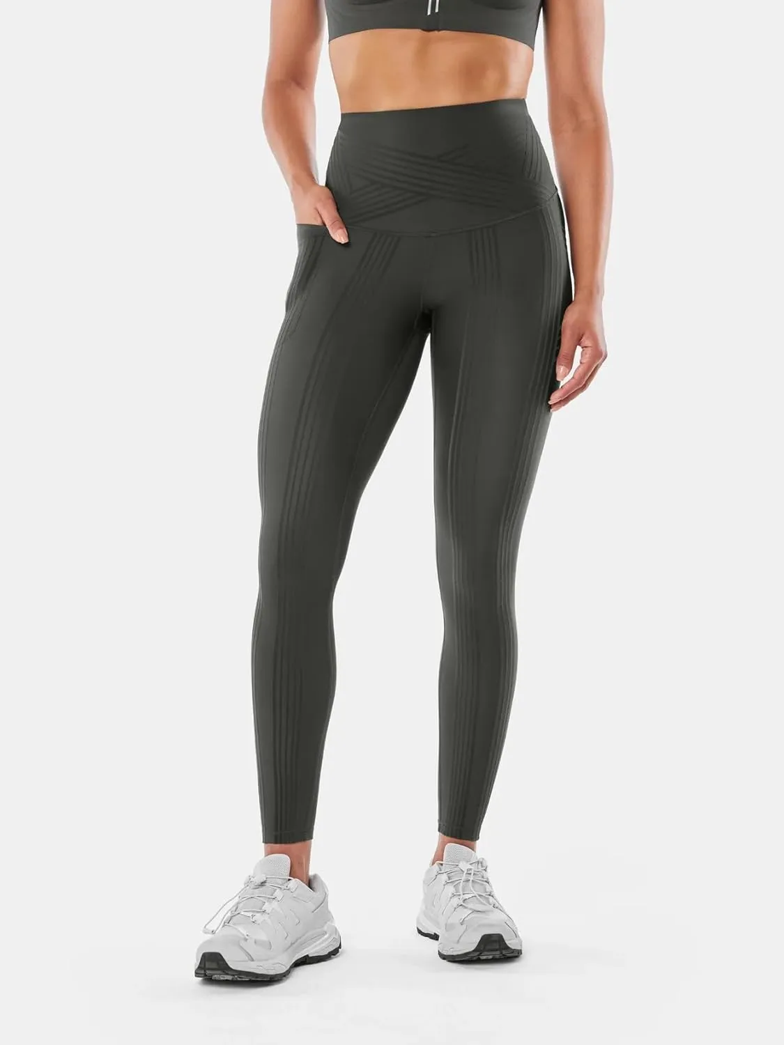 Fanka Women's Powerband Resistance Leggings (Reversible Wear)