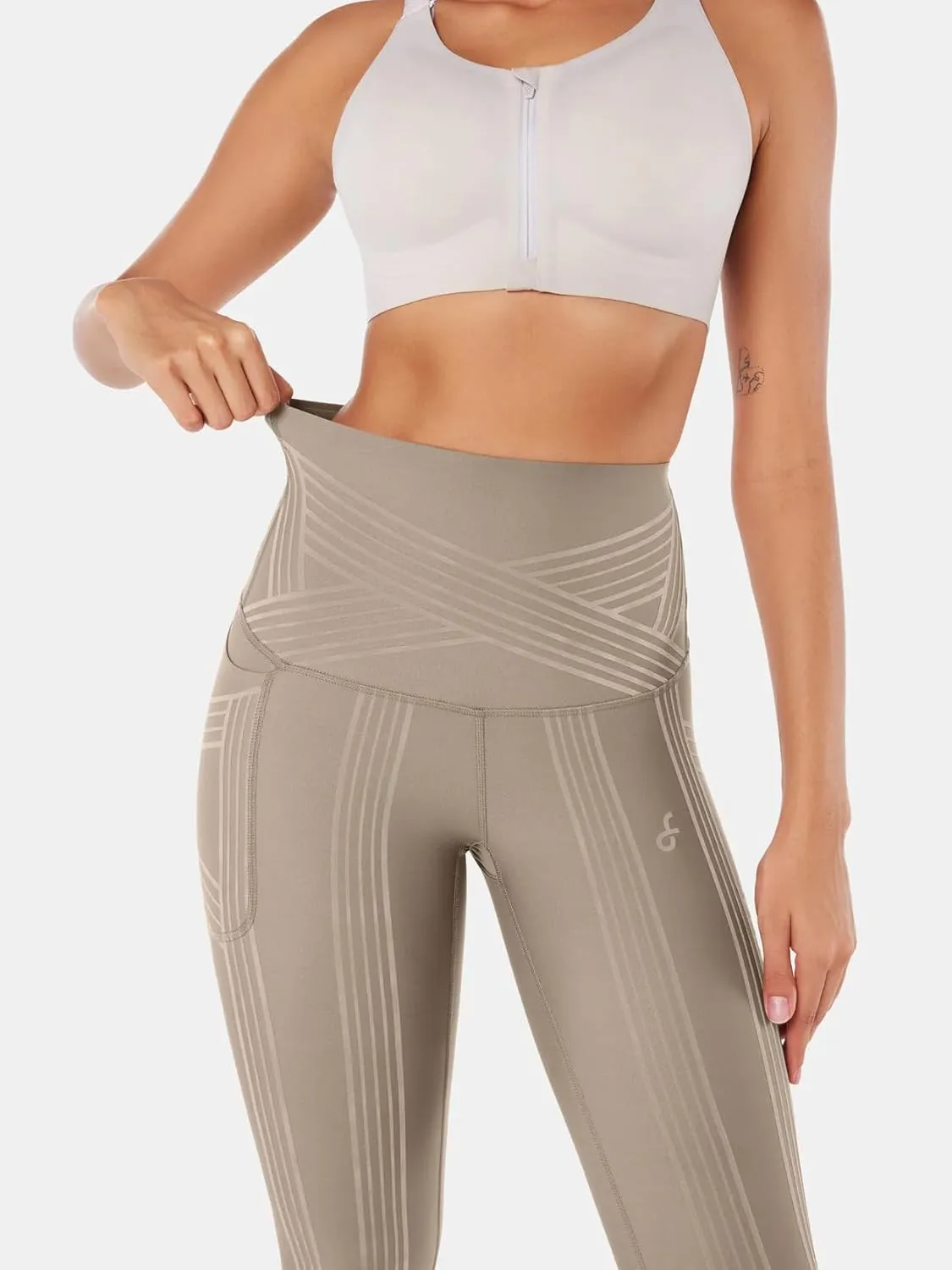 Fanka Women's Powerband Resistance Leggings (Reversible Wear)