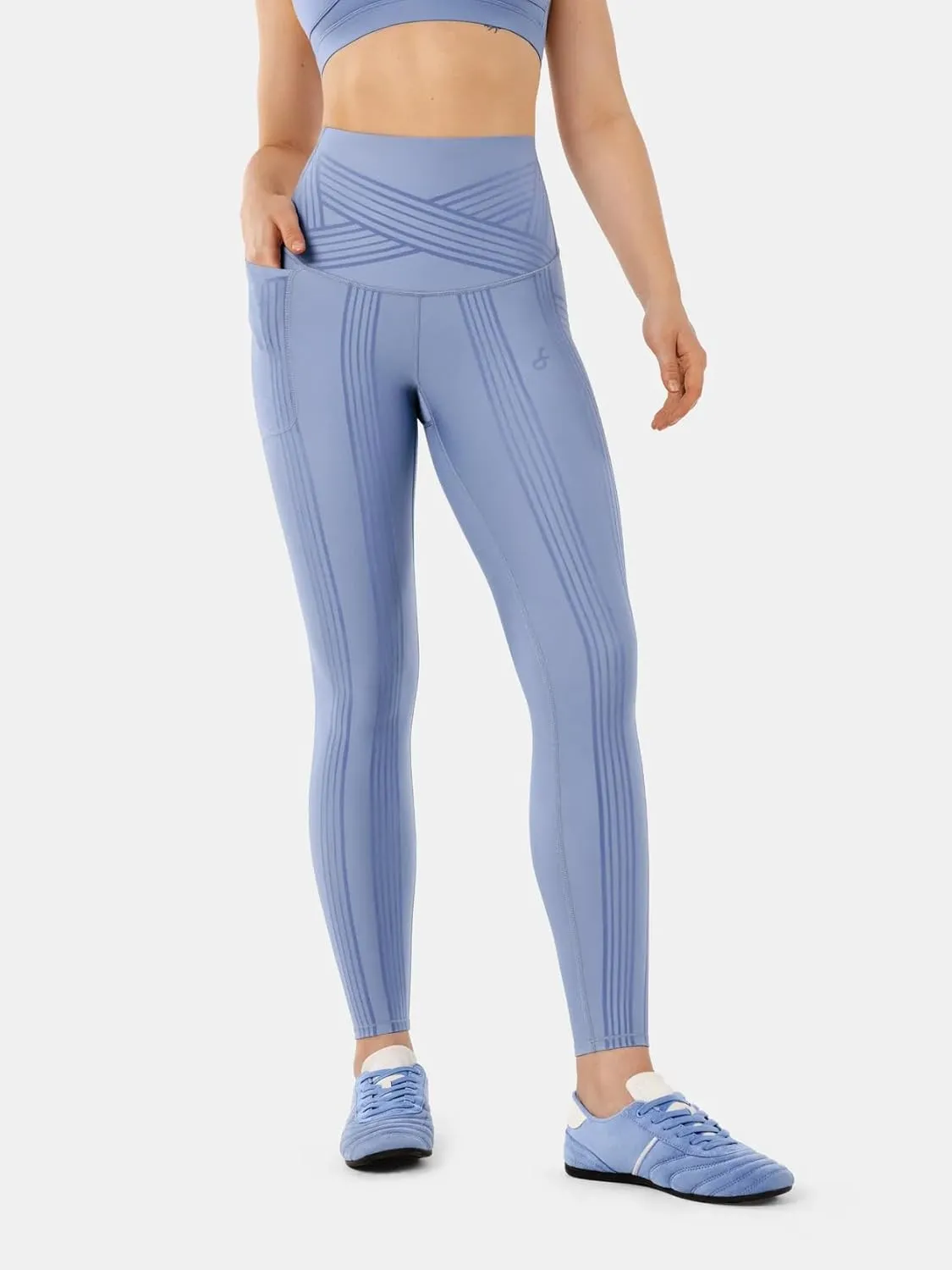 Fanka Women's Powerband Resistance Leggings (Reversible Wear)