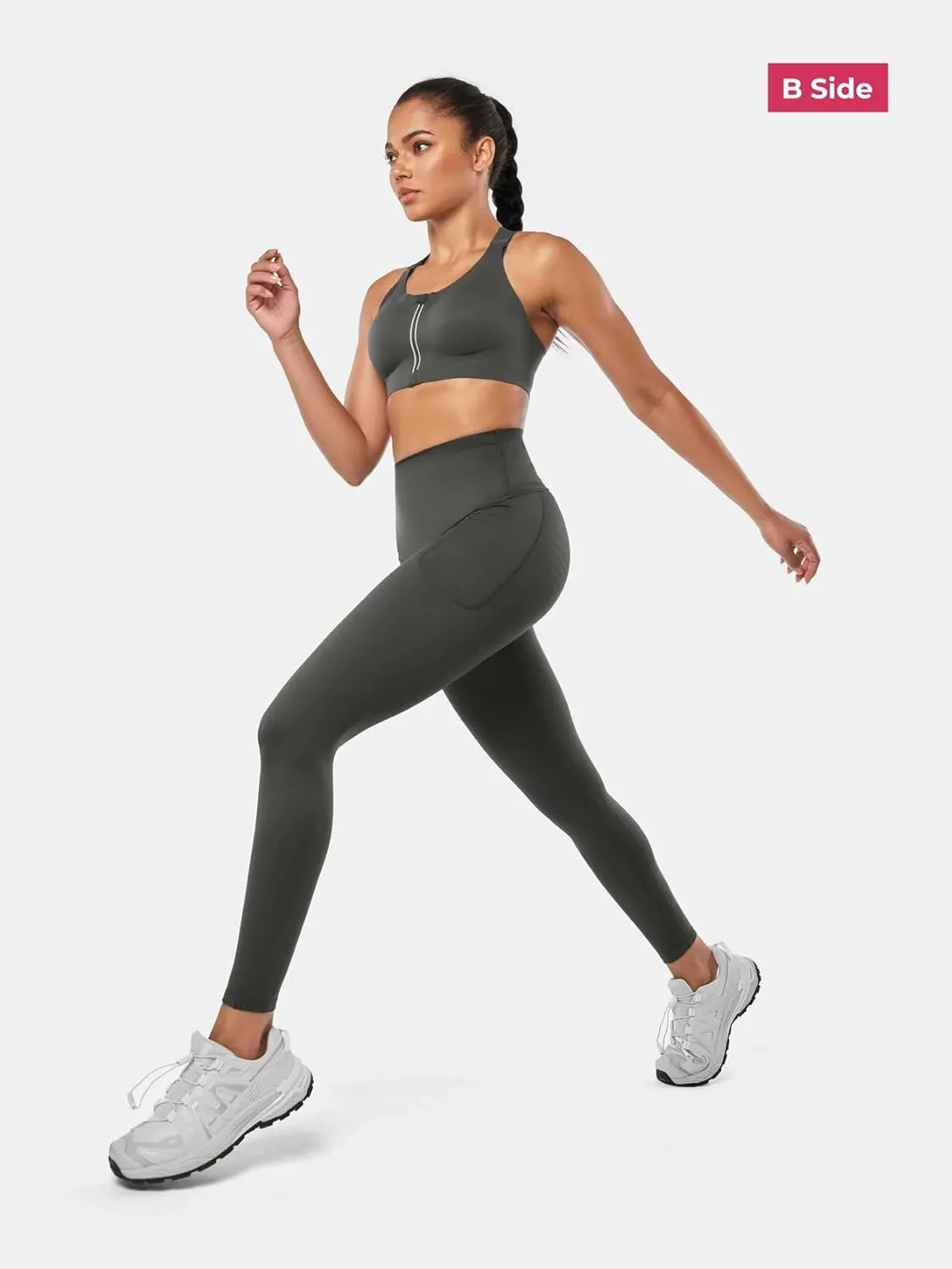 Fanka Women's Powerband Resistance Leggings (Reversible Wear)