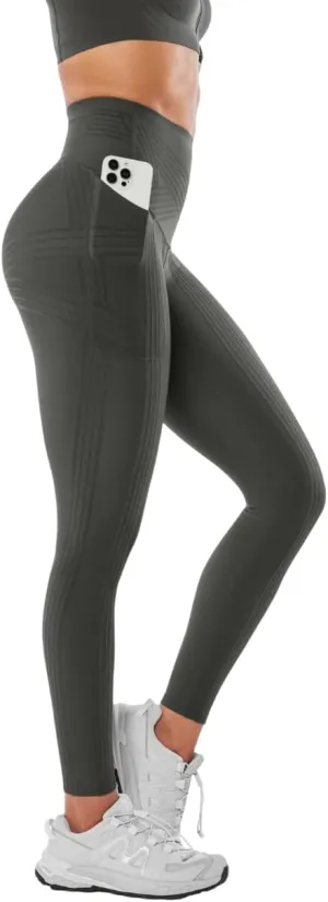 Fanka Women's Powerband Resistance Leggings (Reversible Wear)