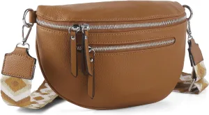 Fashion Leather Crossbody Small Sling Bags Fanny Pack Crossbody Bags Purses Gifts for Women Teen Girls Travel (Brown)
