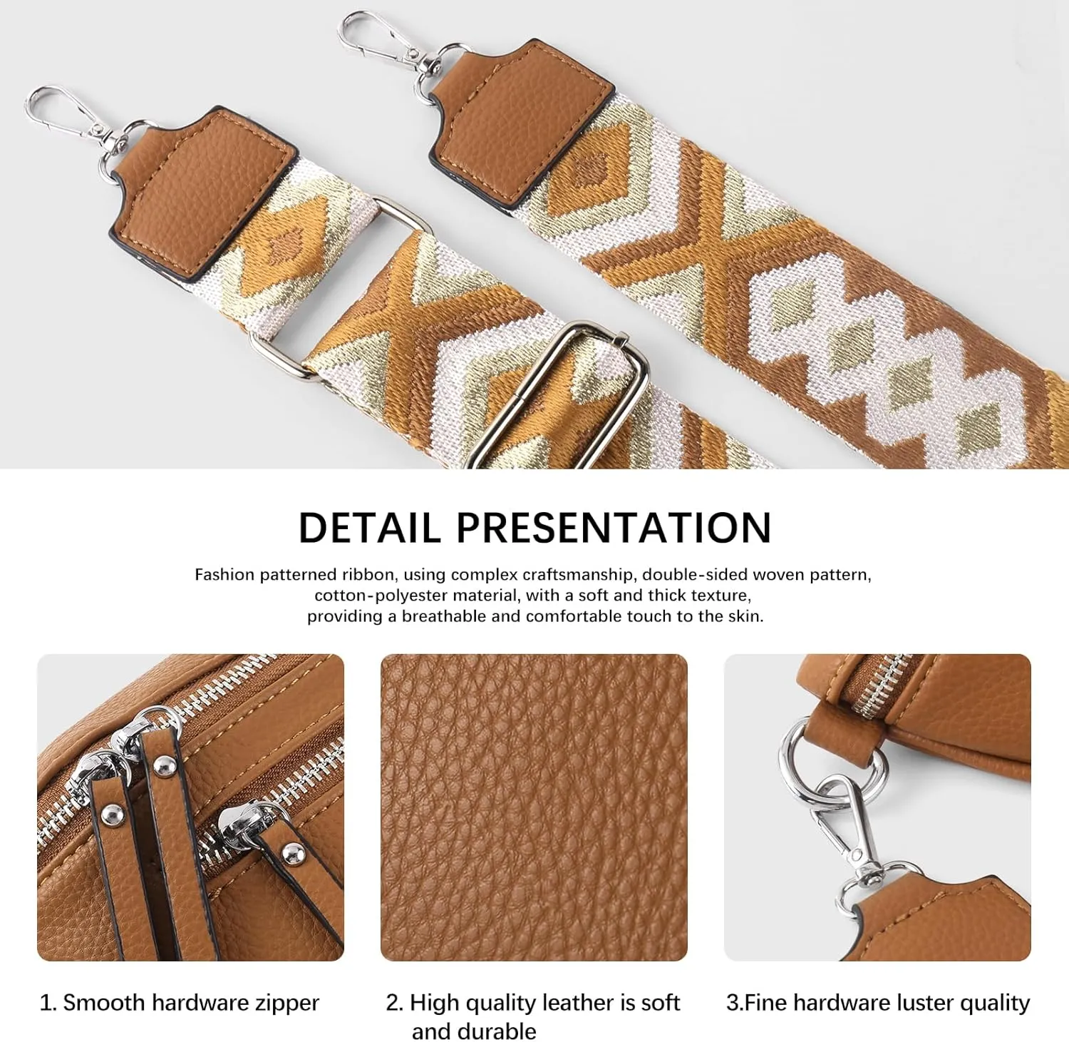 Fashion Leather Crossbody Small Sling Bags Fanny Pack Crossbody Bags Purses Gifts for Women Teen Girls Travel (Brown)