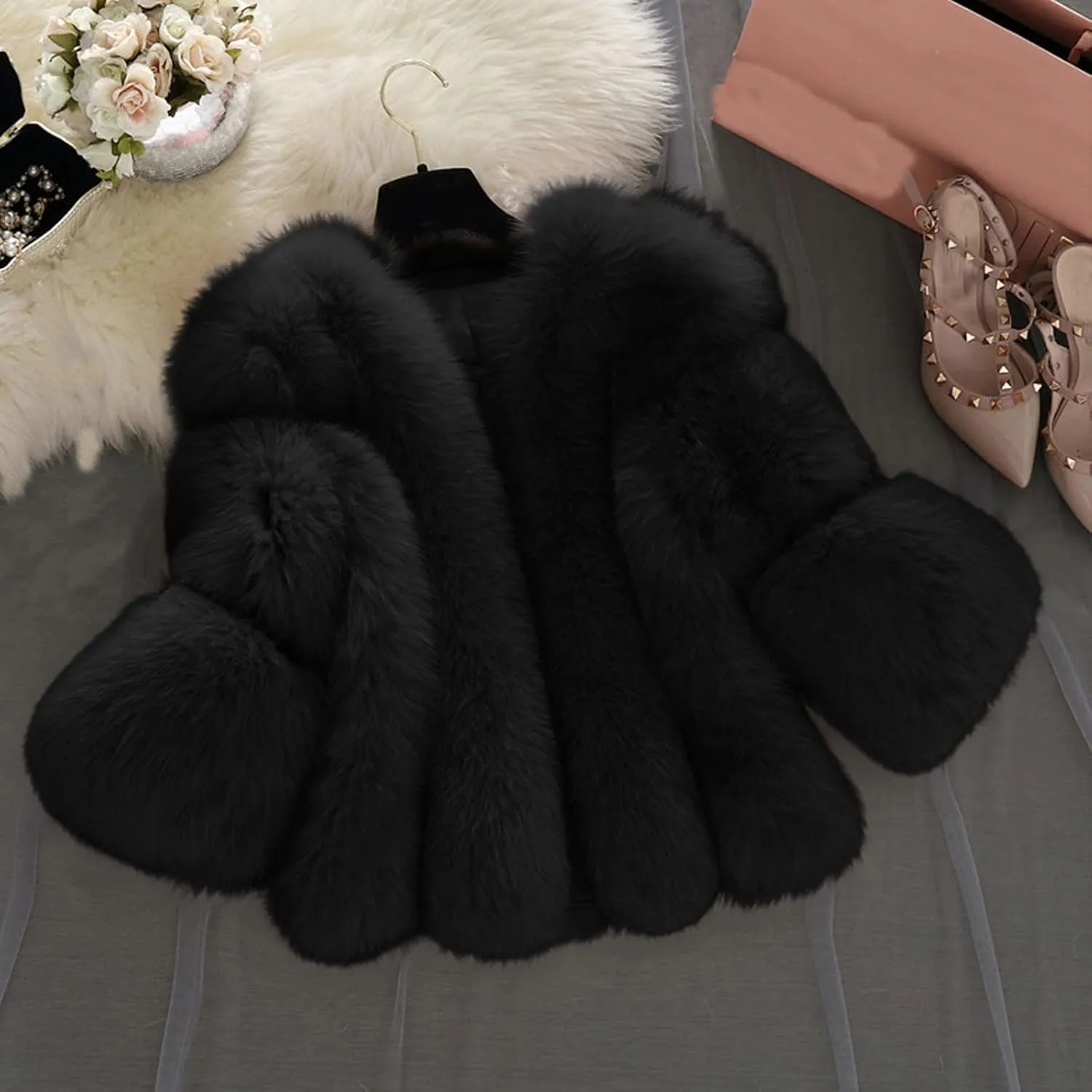 Febecool Coats For Women Fashion Button Cardigan Casual Jacket Heated Jackets Sweater Coat Button Slim Jacket
