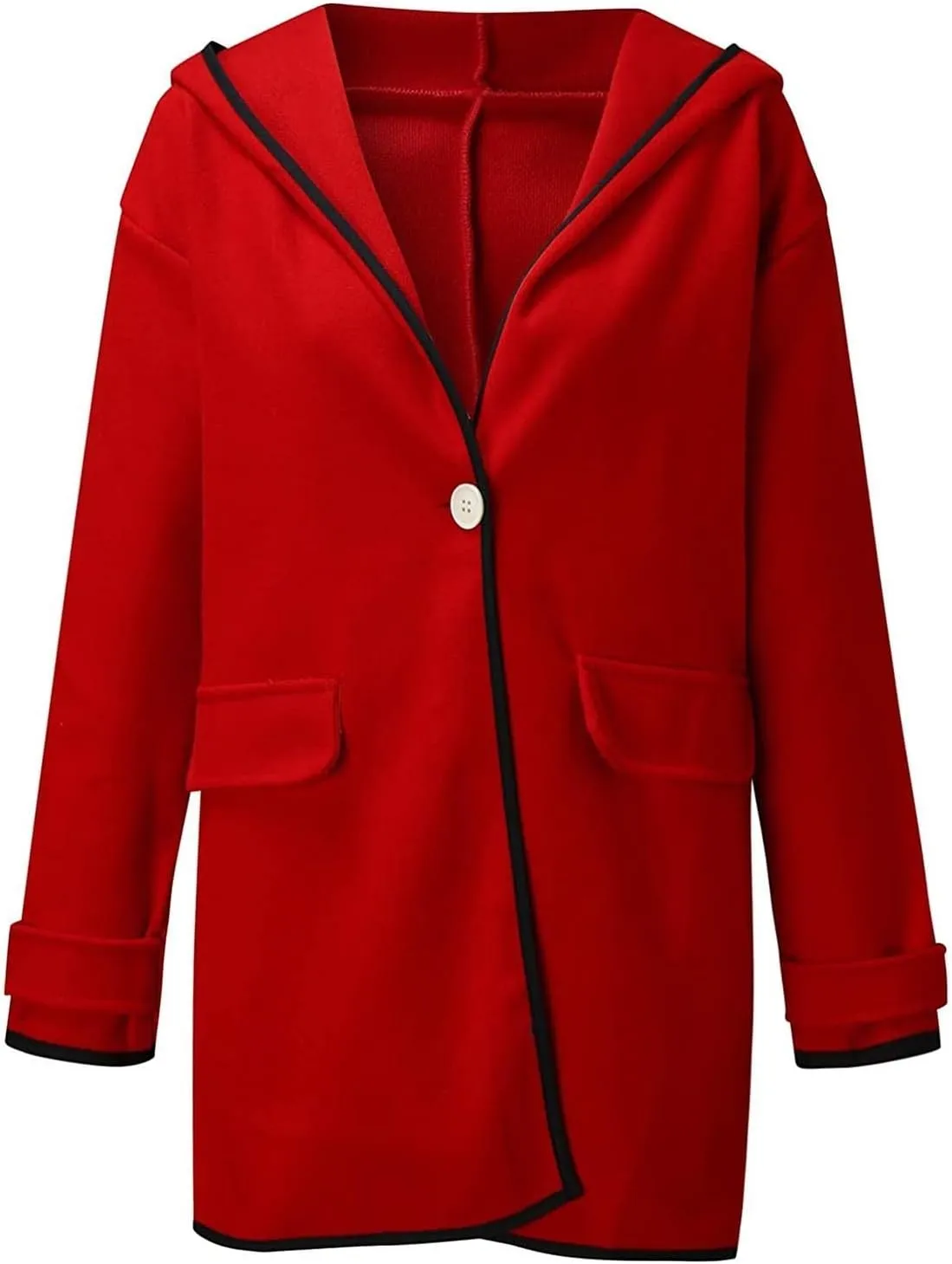 Febecool Trench Coats For Women Long Sleeve Button Cardigan Casual Jacket Heated Jackets Warm Blouse Coat Button Slim Jacket