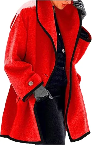 Febecool Trench Coats For Women Long Sleeve Button Cardigan Casual Jacket Heated Jackets Warm Blouse Coat Button Slim Jacket