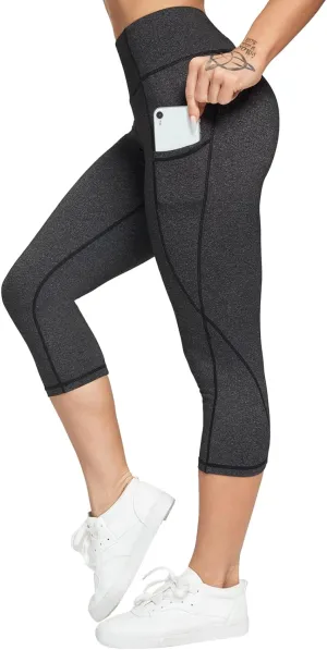 FITTOO Women's Yoga Capris Leggings Pockets Workout Pants