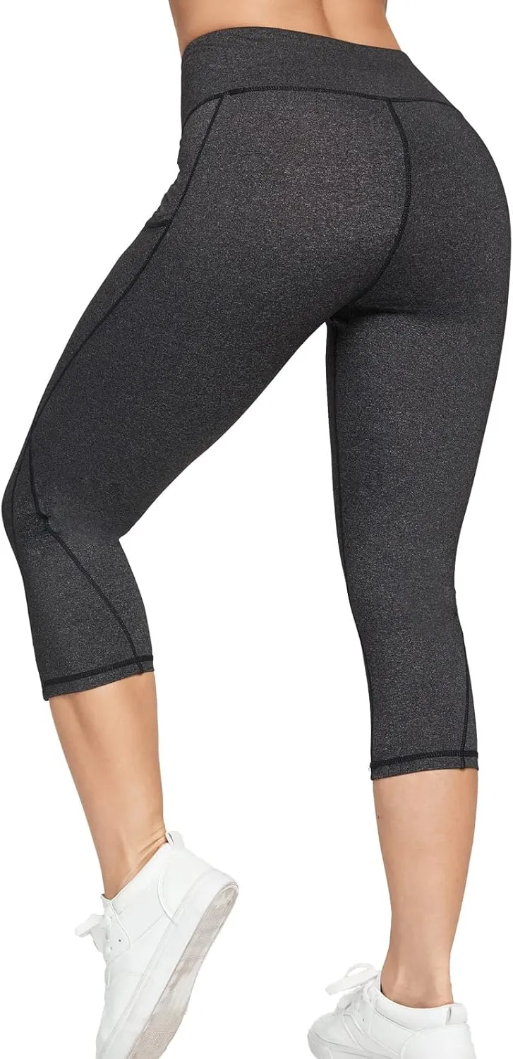 FITTOO Women's Yoga Capris Leggings Pockets Workout Pants