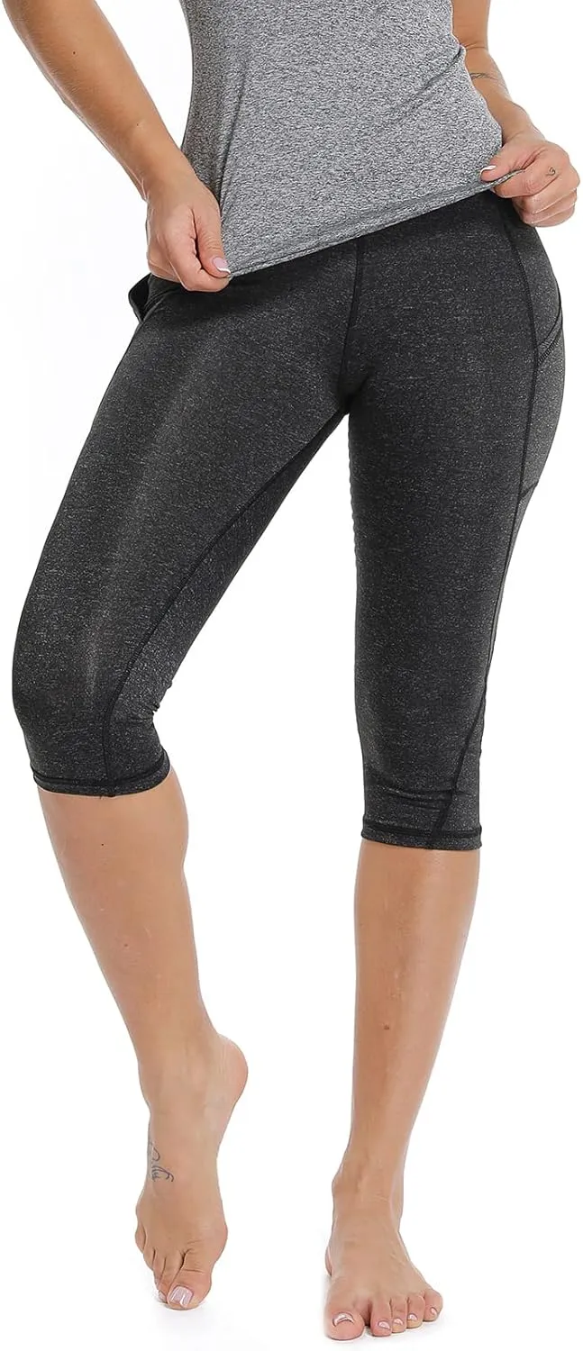 FITTOO Women's Yoga Capris Leggings Pockets Workout Pants