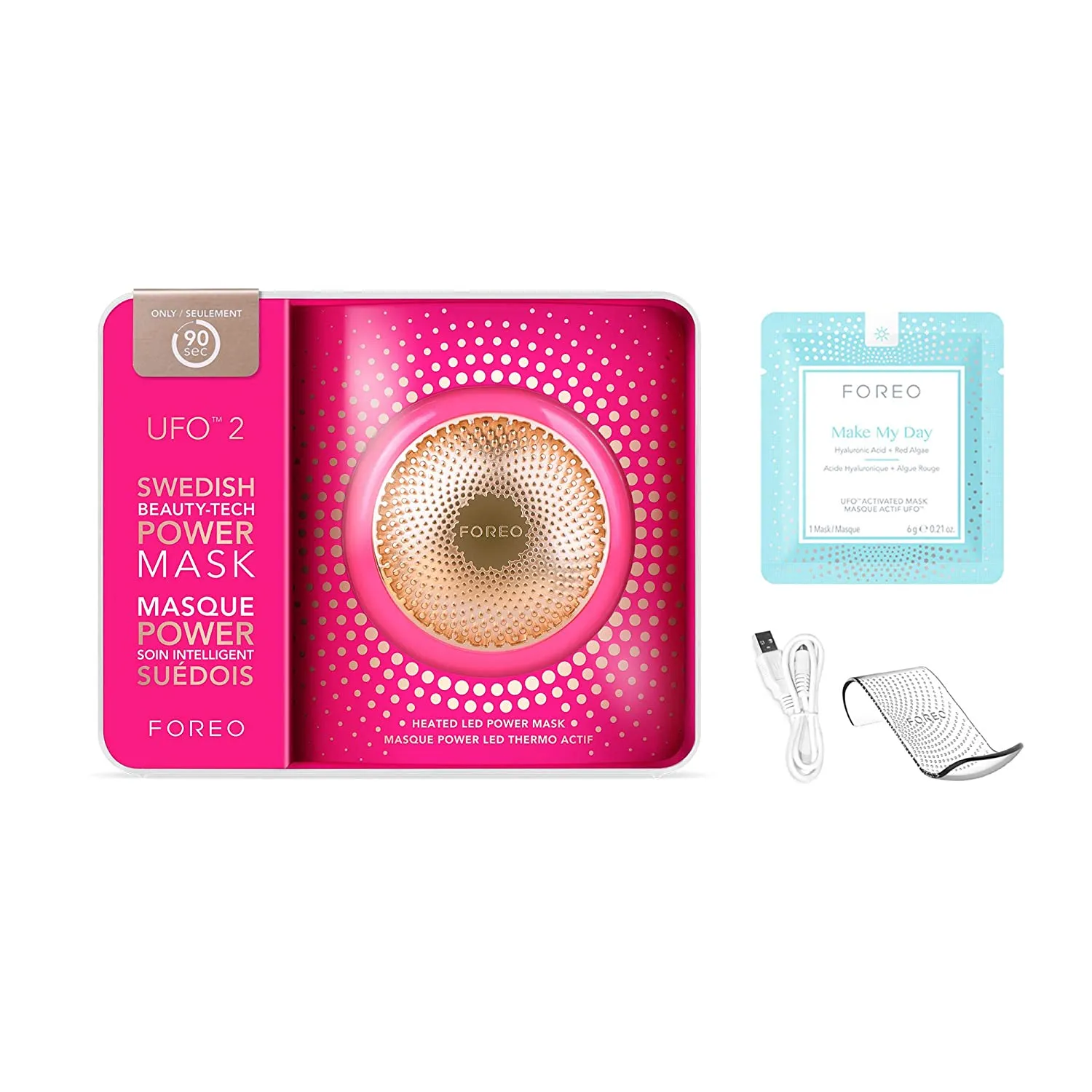 FOREO UFO 2 Power Facial Mask, Fuchsia