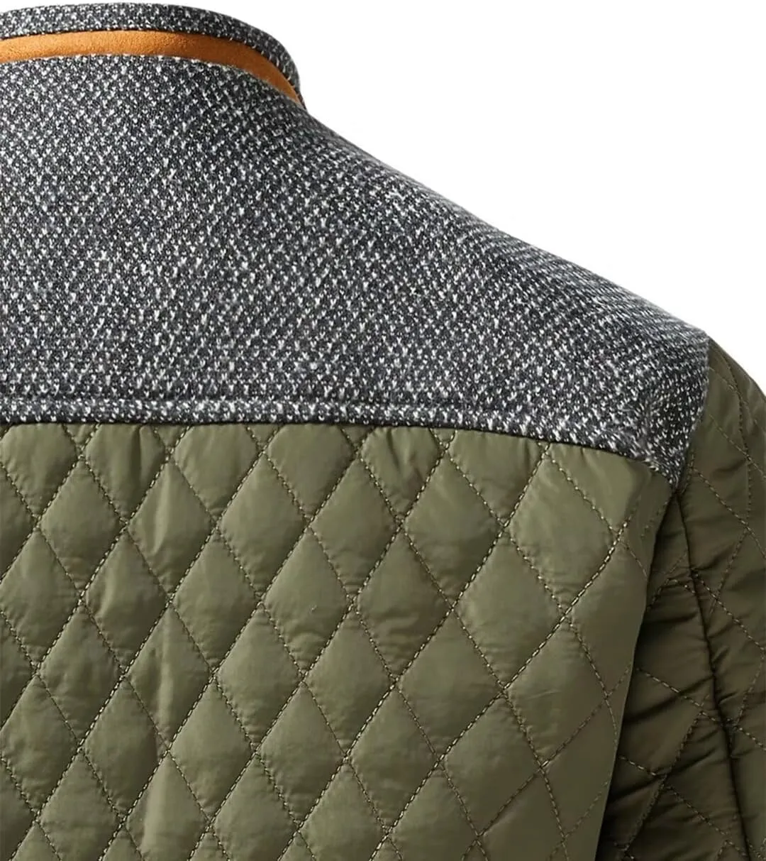 FTIMILD Men's Diamond Quilted Puffer Down Jacket Lightweight Casual Button Down Coats
