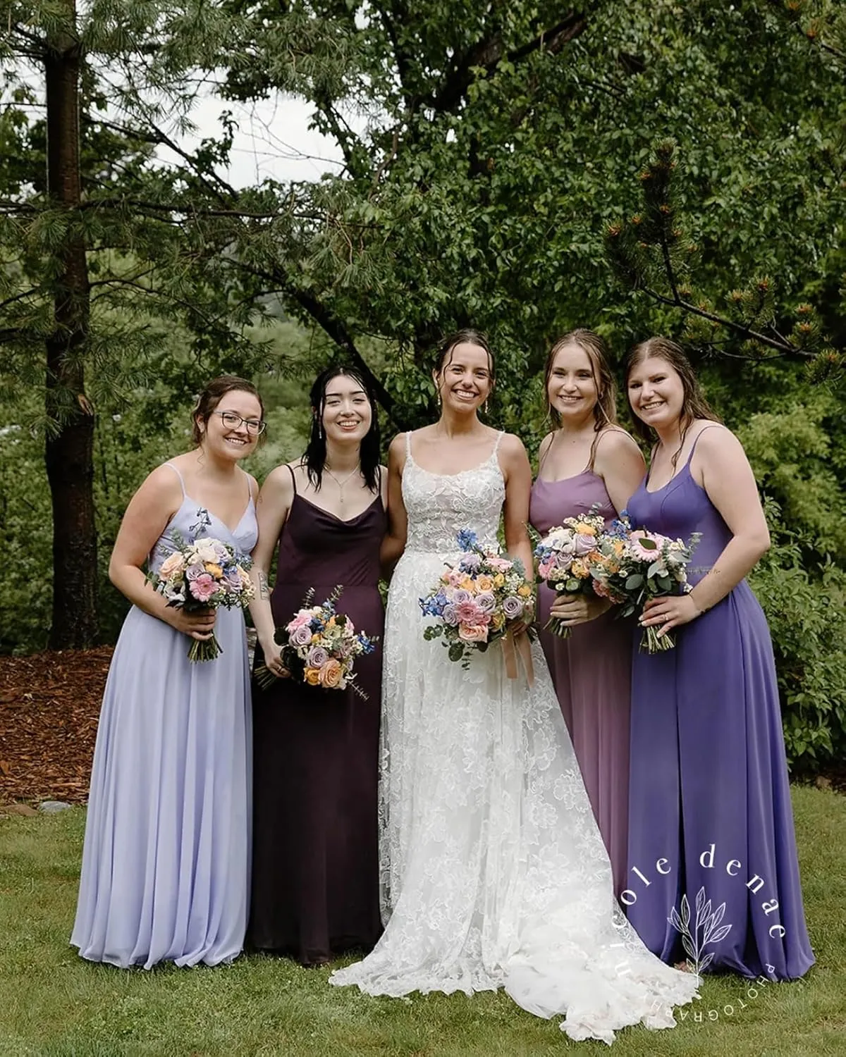 GDJDIFK V-Neck Bridesmaid Dresses Long - Flowy A-Line Chiffon Evening Gowns Pleated for Women Formal with Spaghetti Straps