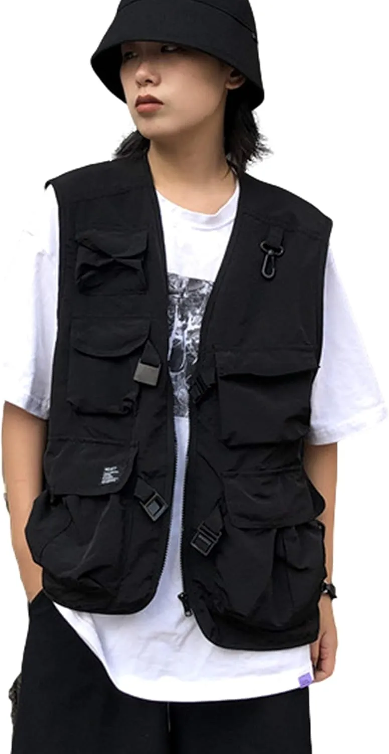 Gihuo Womens Travel Vest Fashion Outdoor Fishing Vest Summer Hiking Safari Photo Vests with Multi Pockets