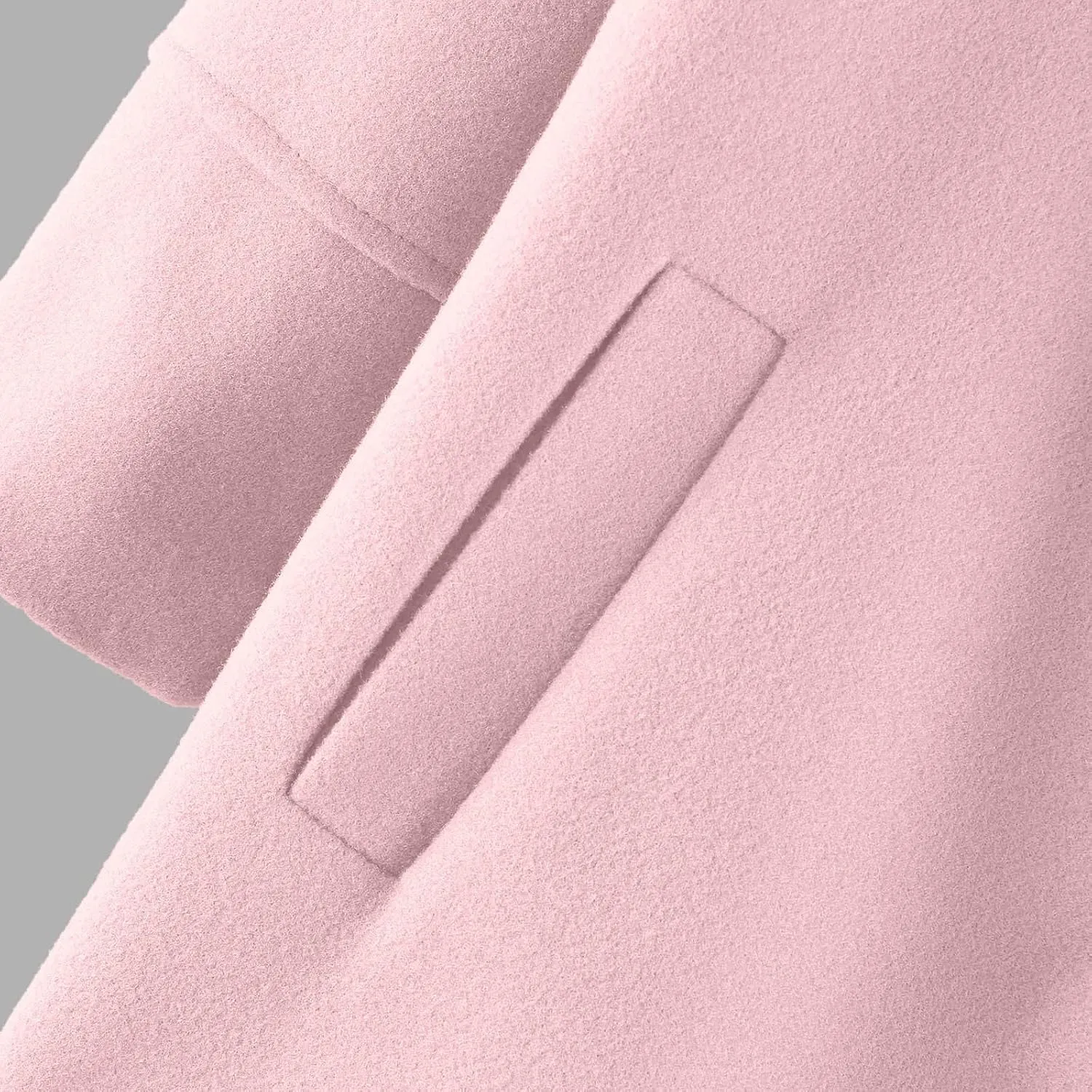 Girls Dress Coat Toddler Trench Coat Faux Fur Jacket Double Breasted Peacoat Girls Wool Lapel Princess Coat Overcoat