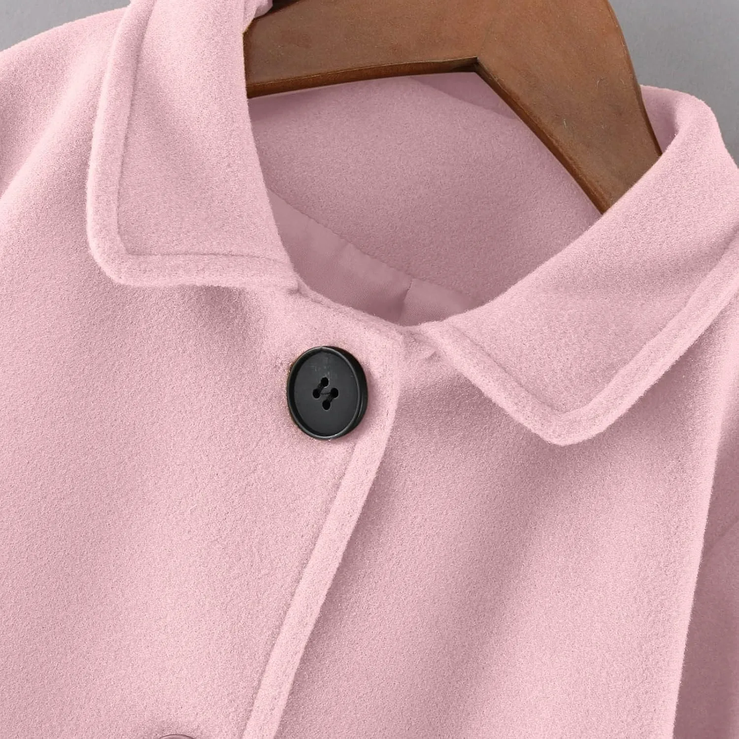 Girls Dress Coat Toddler Trench Coat Faux Fur Jacket Double Breasted Peacoat Girls Wool Lapel Princess Coat Overcoat