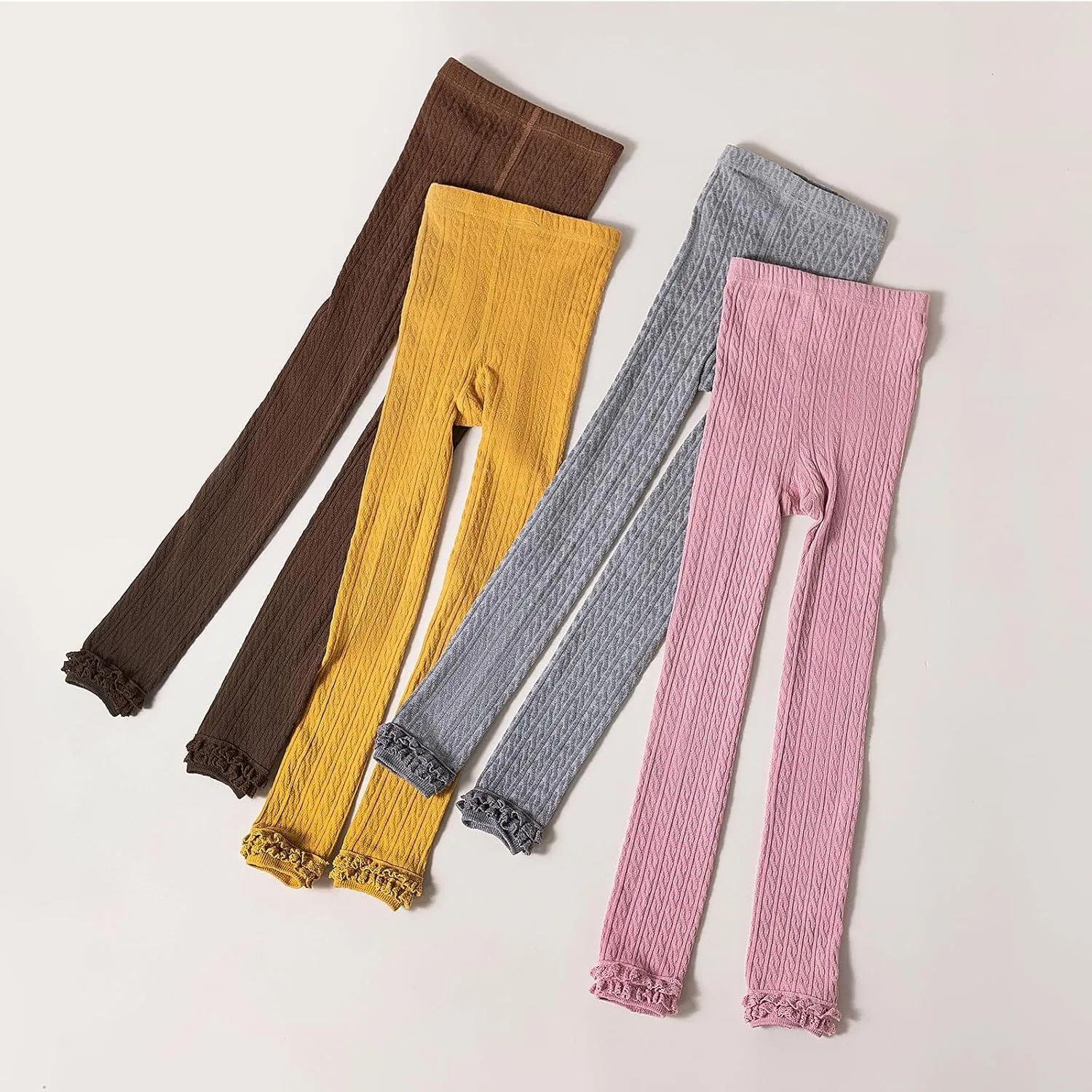 Girls Leggings for Little Girls, (2 Pack) Toddler Girl Pants Leggings for Baby Tights Multiple Colors 2-9 Years