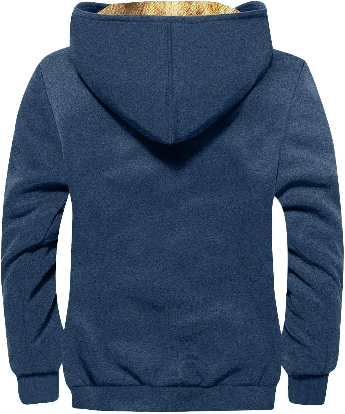 GOFULY Mens Winter Jacket Sherpa With Hood Warm Coats Fleece Zipper Hoodie Big And Tall Heavyweight Fall Outfits With Pockets