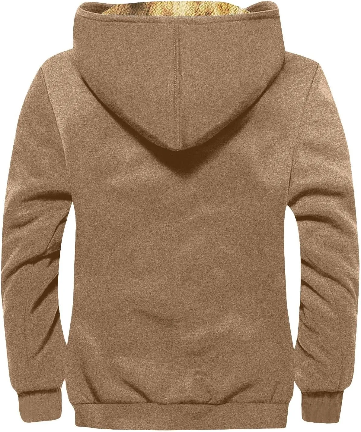 GOFULY Mens Winter Jacket Sherpa With Hood Warm Coats Fleece Zipper Hoodie Big And Tall Heavyweight Fall Outfits With Pockets