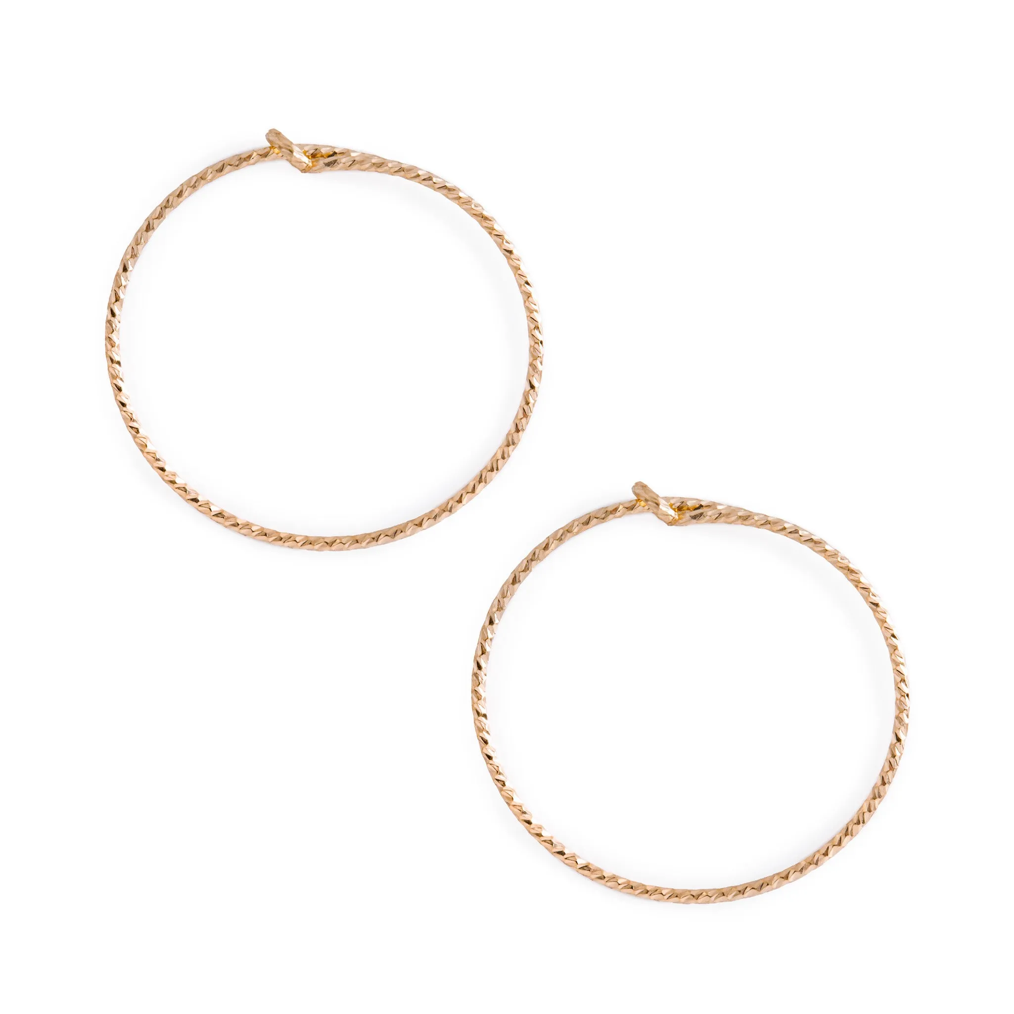 Gold Textured Hoop Earrings