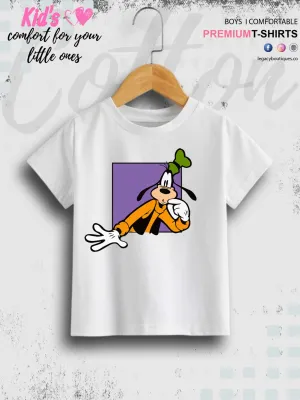 Goofy Dog Print 1 To 11 Year Boys Summer Time T-Shirt In Cheapest Price Only In Dhaka