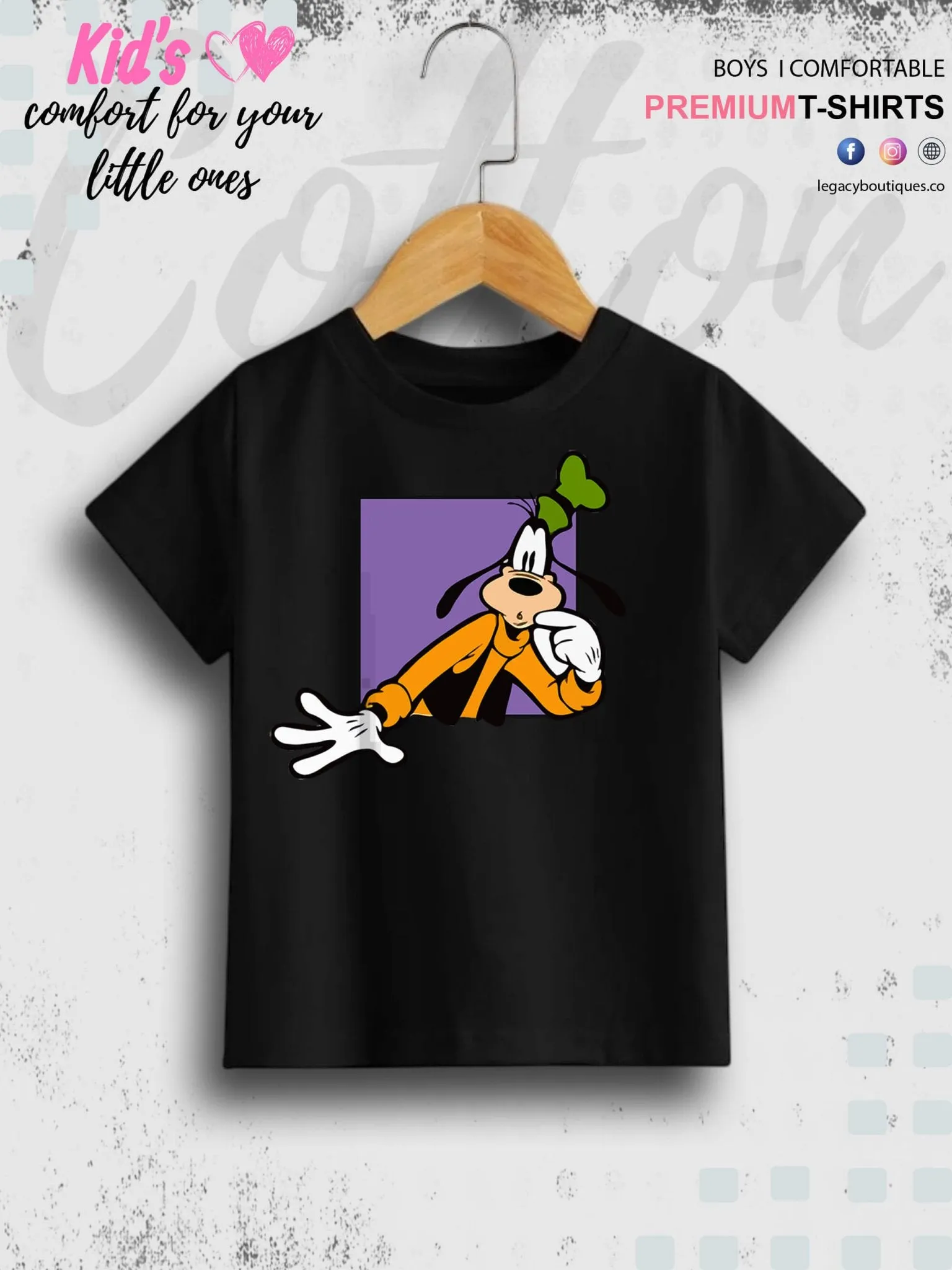 Goofy Dog Print 1 To 11 Year Boys Summer Time T-Shirt In Cheapest Price Only In Dhaka