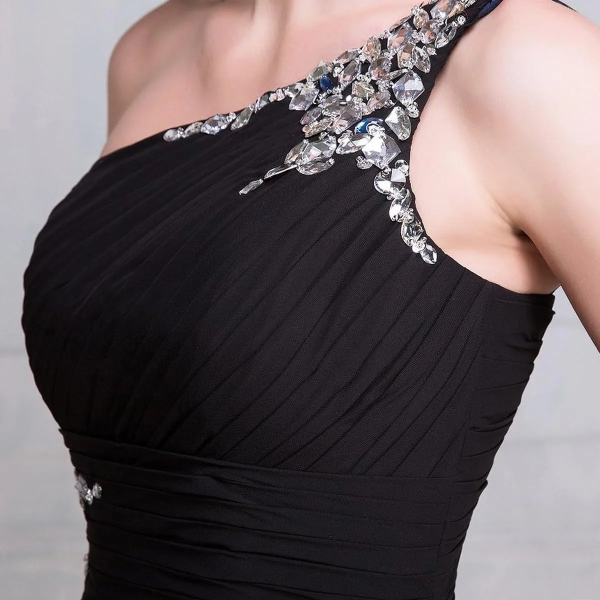 Gradient Ombre Chiffon Long Beaded A Line Formal Prom Evening Dresses