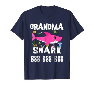 Grandma Shark T Shirt Mother Grandma Mother's Day Christmas