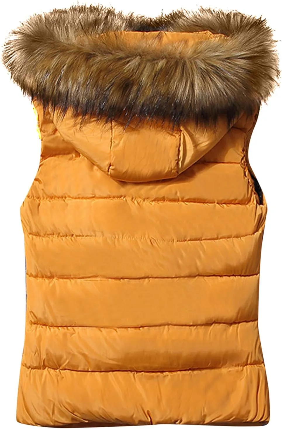 GRASWE Women's Sleeveless Warm Winter Outwear Vests Casual Cozy Qulited Hooded Vests Padded Slim Vests Coats