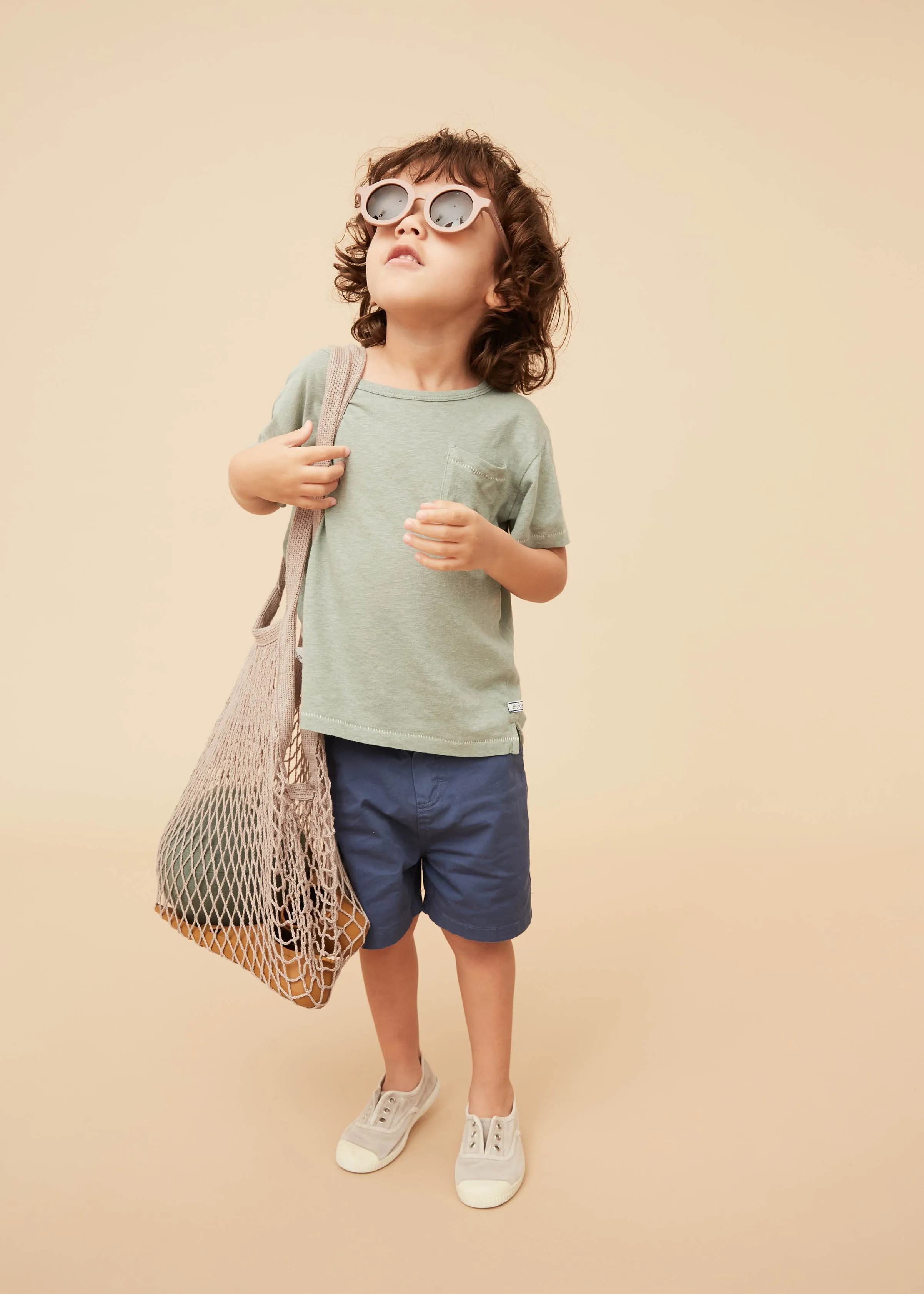 Grey Green Linen Cotton T-Shirt