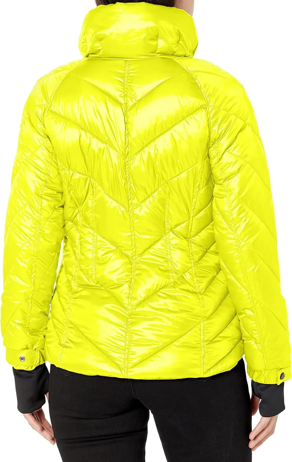 GUESS Women's Puffer Storm Cuffs Quilted, Transitional Jacket