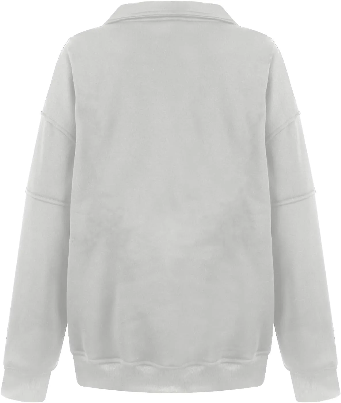 Half Zip Pullover Women Oversized Crewneck Sweatshirts with Pockets Loose Fit Thumb Hole Long Sleeve Sweaters