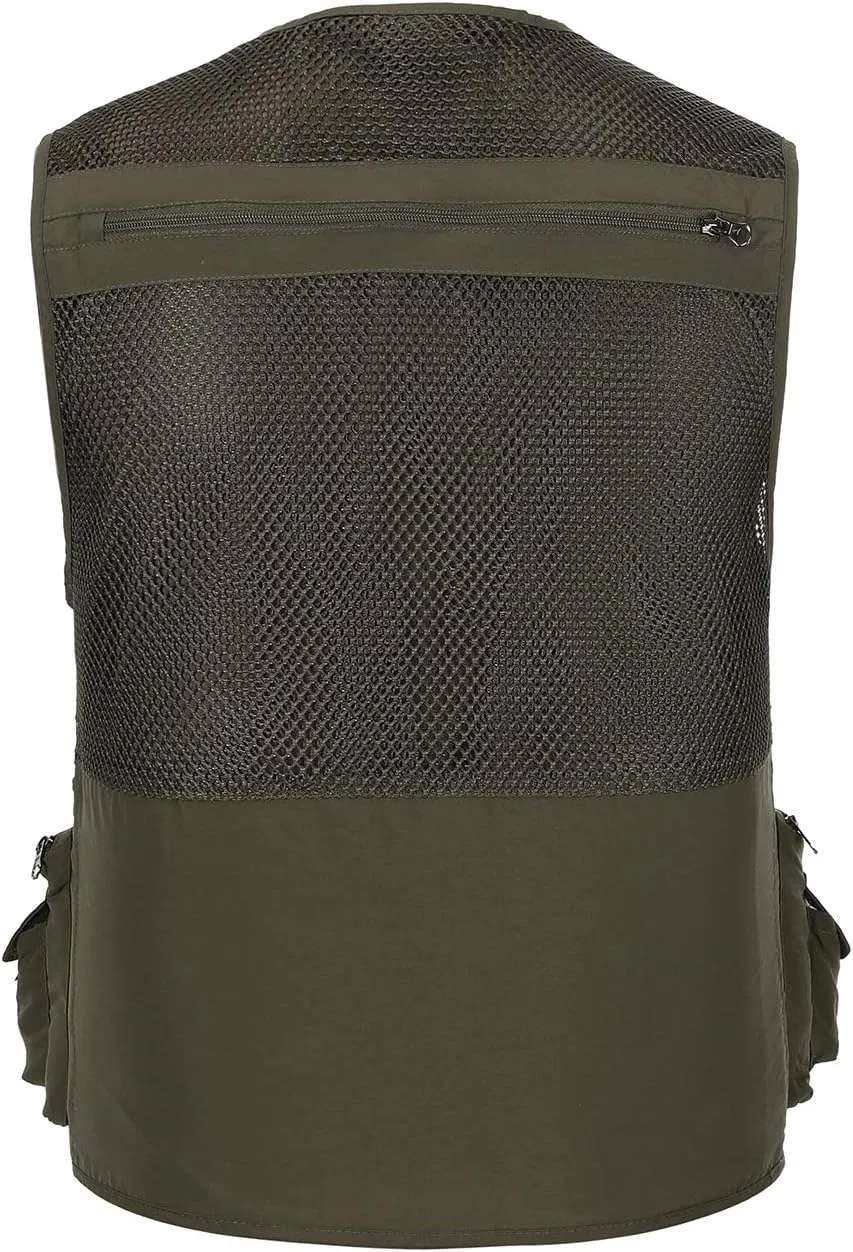 Hbufnha Fishing Vest Outdoor Work Vests Unisex Hunting Travel Photography Safari Multi Pockets