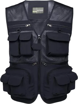 Hbufnha Fishing Vest Outdoor Work Vests Unisex Hunting Travel Photography Safari Multi Pockets