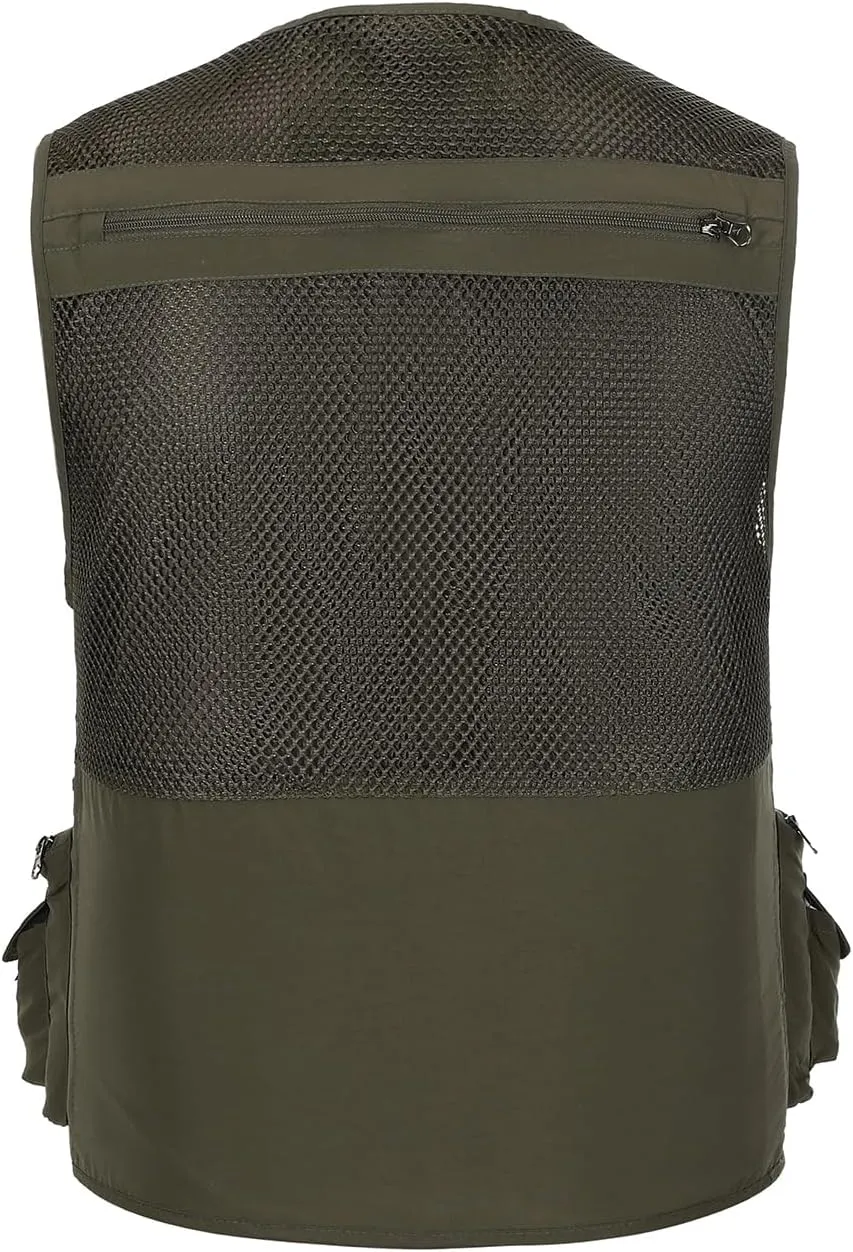 Hbufnha Fishing Vest Outdoor Work Vests Unisex Hunting Travel Photography Safari Multi Pockets