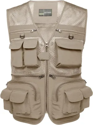 Hbufnha Fishing Vest Outdoor Work Vests Unisex Hunting Travel Photography Safari Multi Pockets