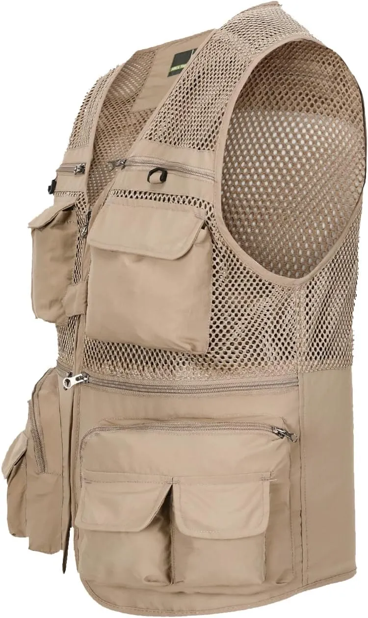 Hbufnha Fishing Vest Outdoor Work Vests Unisex Hunting Travel Photography Safari Multi Pockets