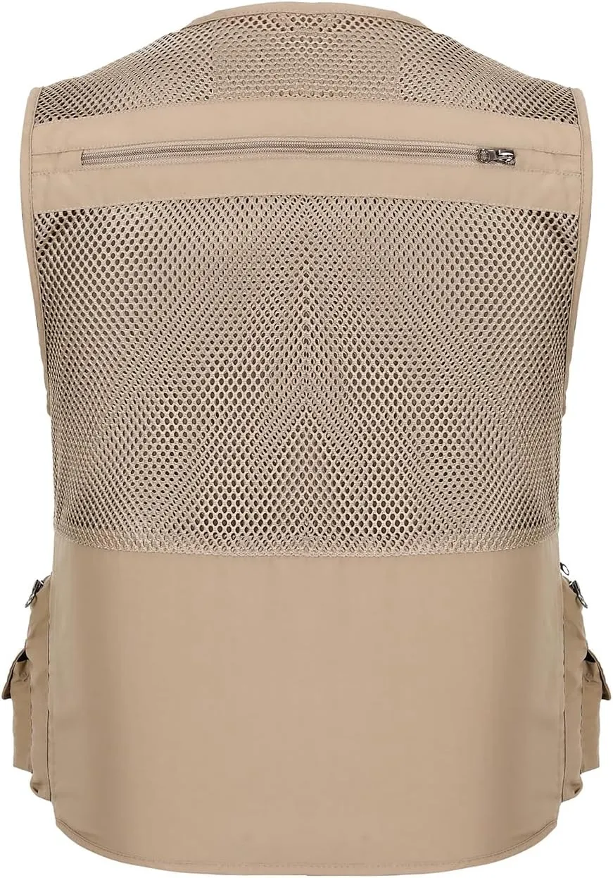 Hbufnha Fishing Vest Outdoor Work Vests Unisex Hunting Travel Photography Safari Multi Pockets