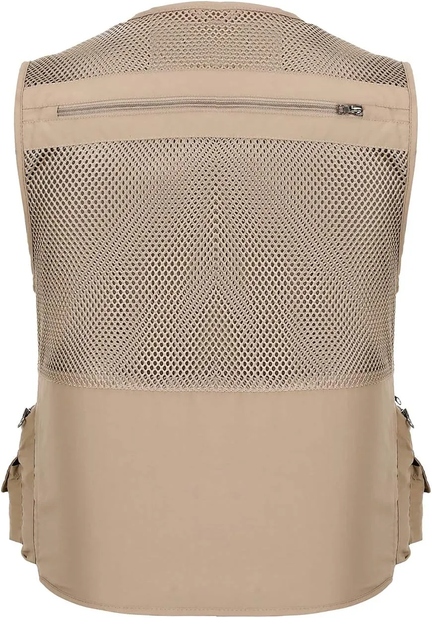 Hbufnha Fishing Vest Outdoor Work Vests Unisex Hunting Travel Photography Safari Multi Pockets