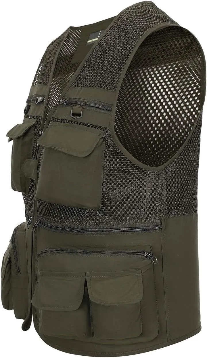 Hbufnha Fishing Vest Outdoor Work Vests Unisex Hunting Travel Photography Safari Multi Pockets